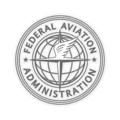 Federal Aviation Administration FAA (United States) STICKER Vinyl Kiss-Cut Decal 6 Inch Transparent - The Sticker Space