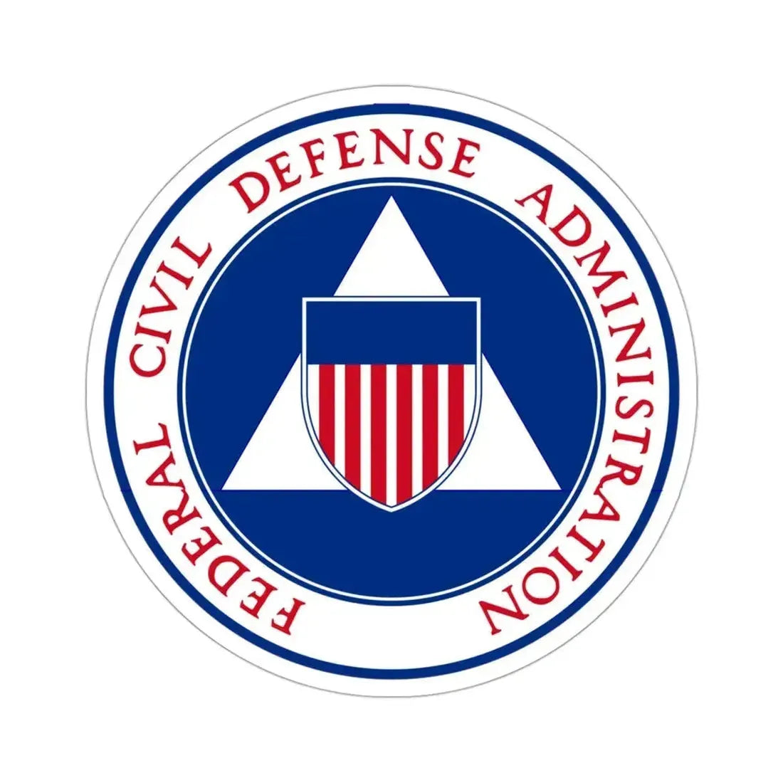 Federal Civil Defense Administration STICKER Vinyl Die-Cut Decal 3 Inch - The Sticker Space