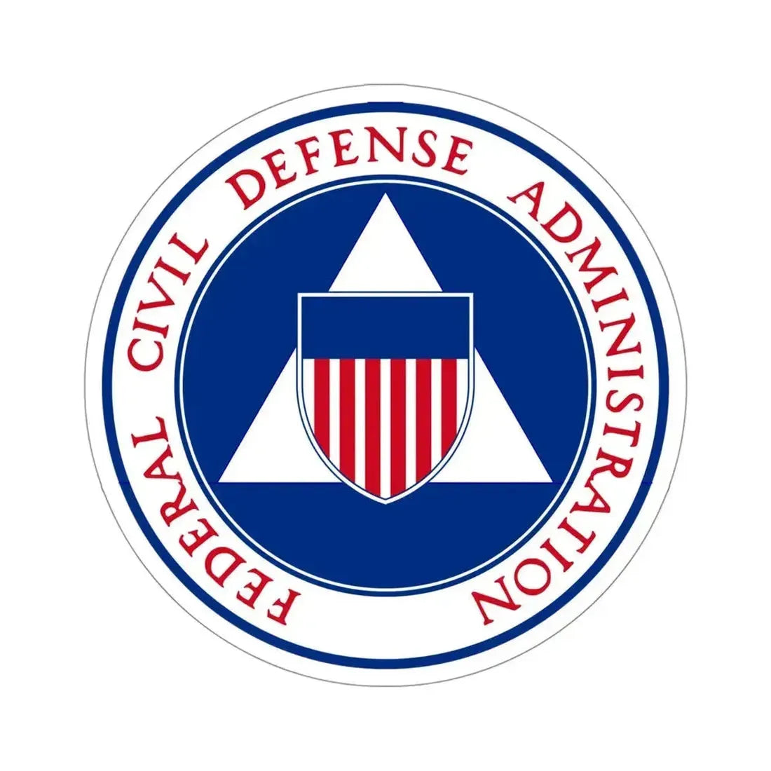 Federal Civil Defense Administration STICKER Vinyl Die-Cut Decal 4 Inch - The Sticker Space