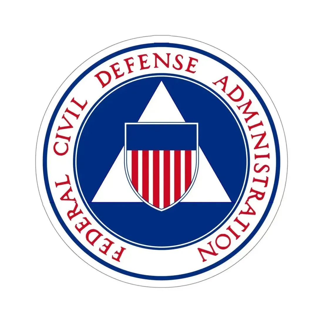 Federal Civil Defense Administration STICKER Vinyl Die-Cut Decal 5 Inch - The Sticker Space