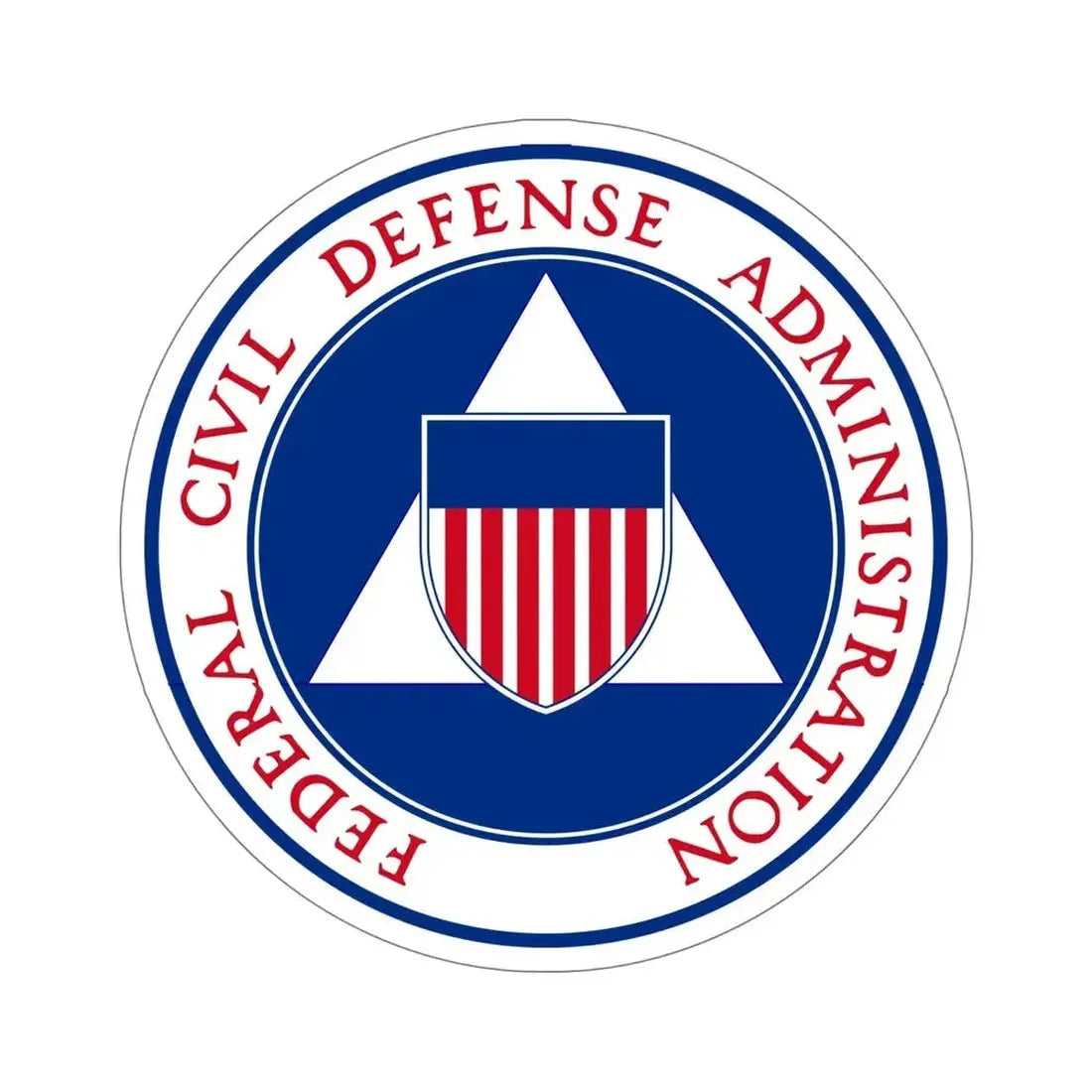 Federal Civil Defense Administration STICKER Vinyl Die-Cut Decal - The Sticker Space
