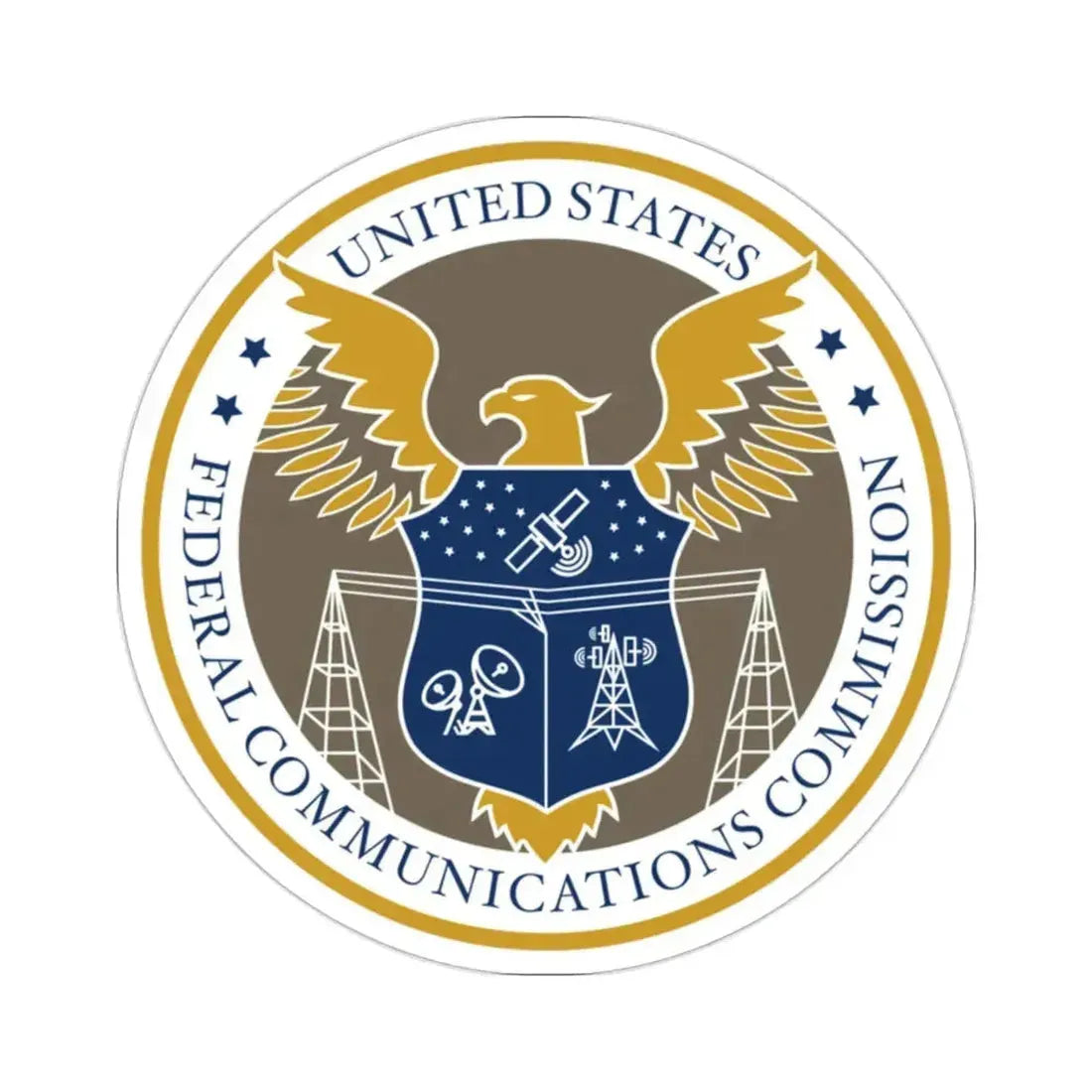 Federal Communications Commission FCC STICKER Vinyl Die-Cut Decal 2 Inch - The Sticker Space