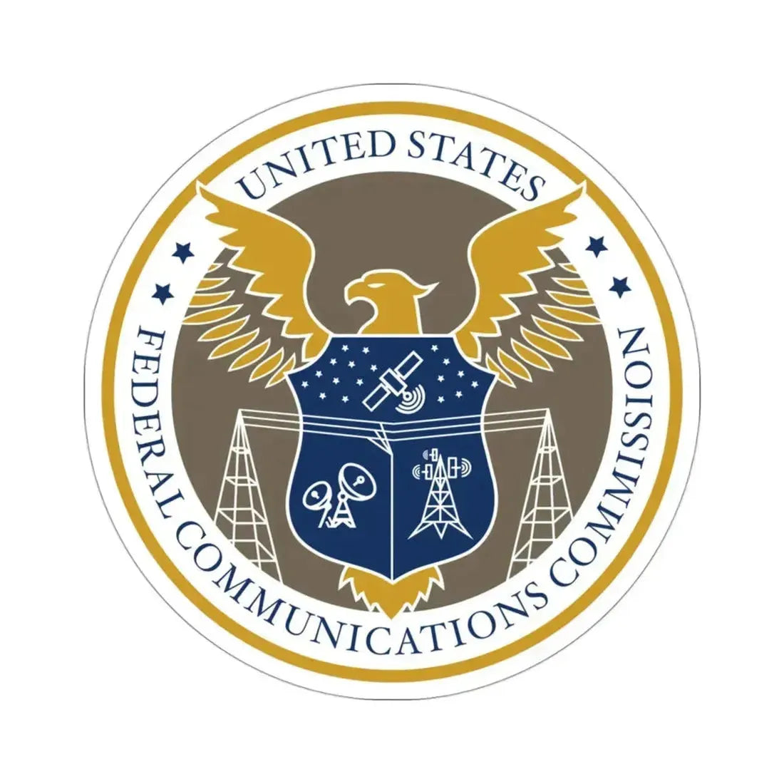 Federal Communications Commission FCC STICKER Vinyl Die-Cut Decal 3 Inch - The Sticker Space