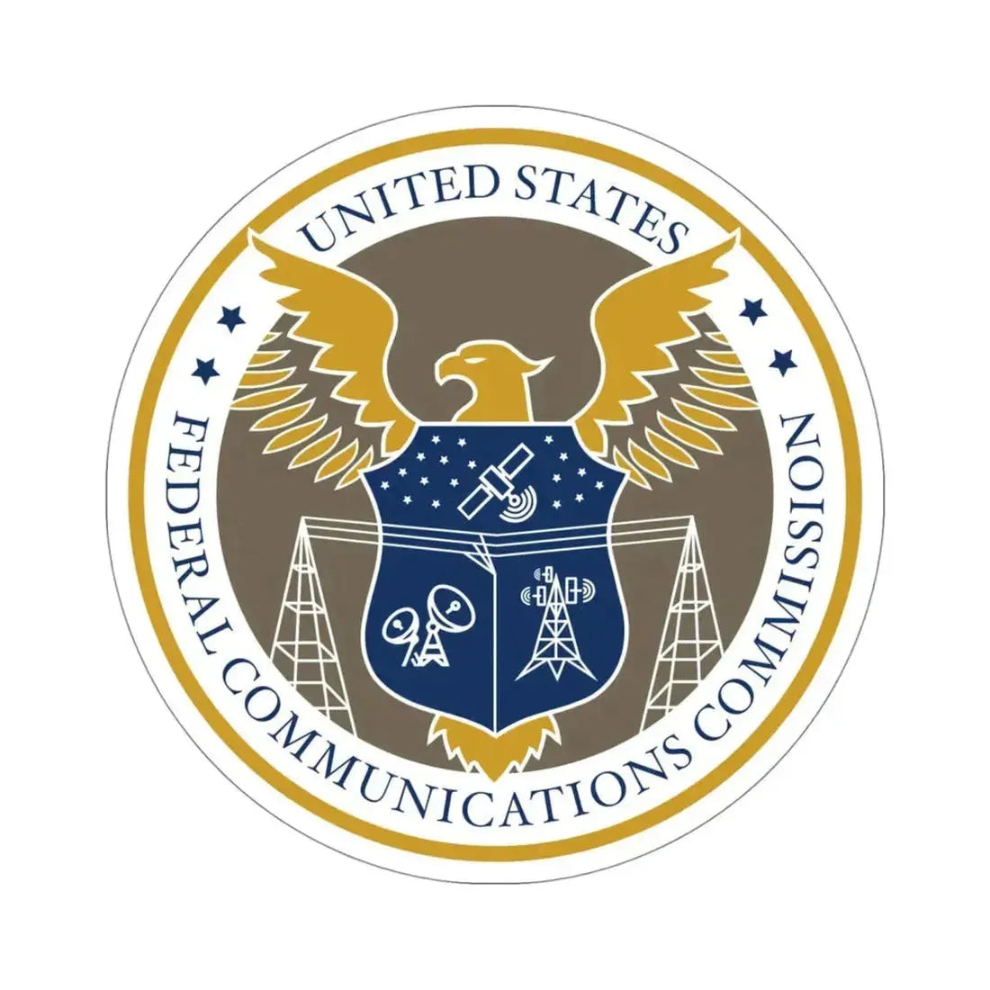 Federal Communications Commission FCC STICKER Vinyl Die-Cut Decal 4 Inch - The Sticker Space