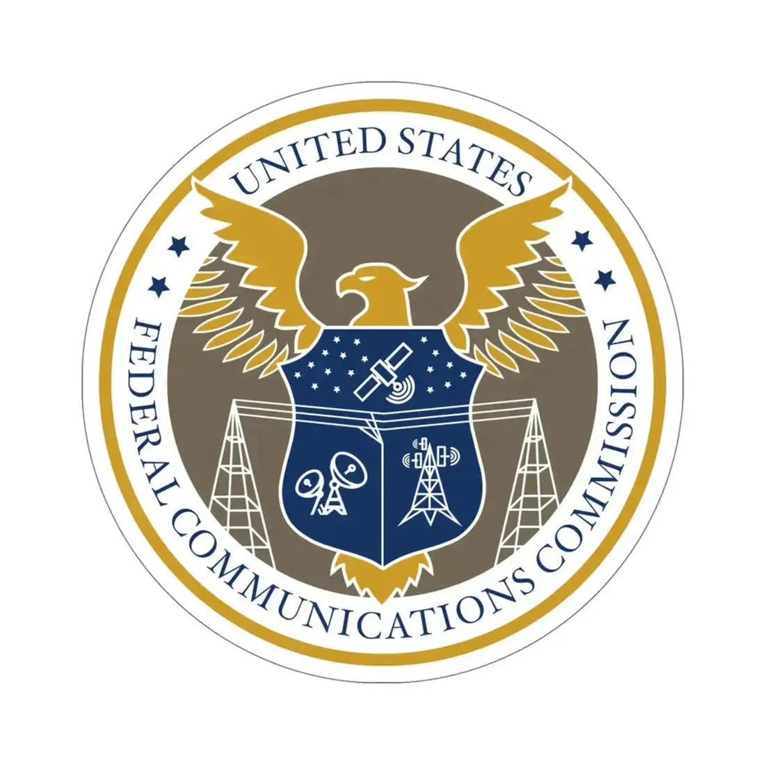 Federal Communications Commission FCC STICKER Vinyl Die-Cut Decal 5 Inch - The Sticker Space