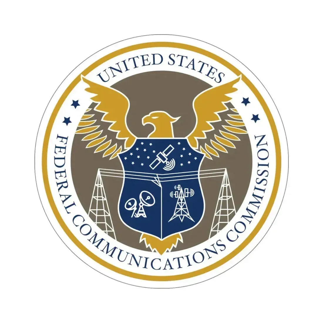 Federal Communications Commission FCC STICKER Vinyl Die-Cut Decal 6 Inch - The Sticker Space