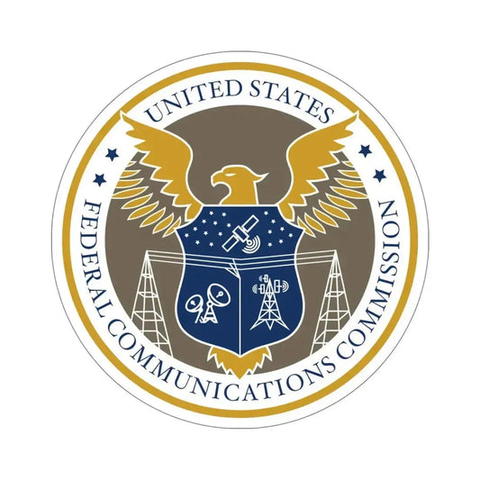 Federal Communications Commission FCC STICKER Vinyl Die-Cut Decal 6 Inch - The Sticker Space