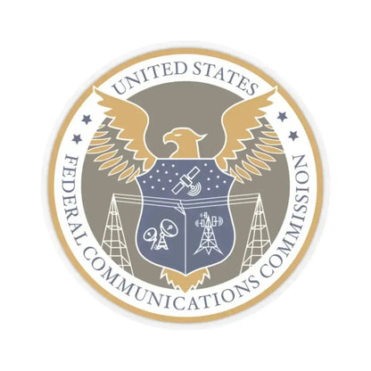 Federal Communications Commission FCC - STICKER Vinyl Kiss-Cut Decal 2 Inch Transparent - The Sticker Space
