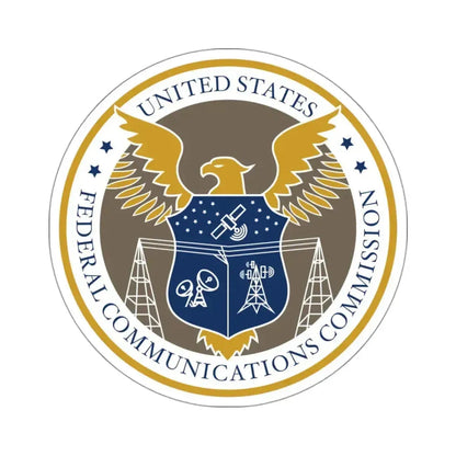 Federal Communications Commission FCC - STICKER Vinyl Kiss-Cut Decal 3 Inch White - The Sticker Space