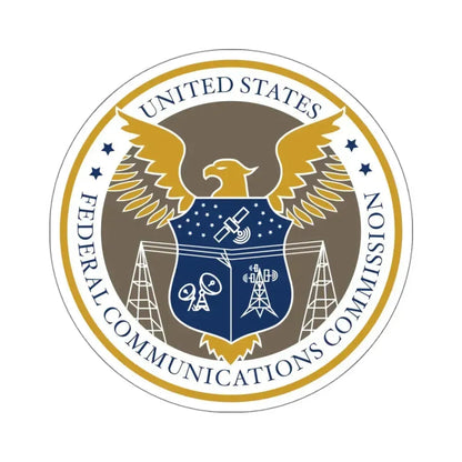Federal Communications Commission FCC - STICKER Vinyl Kiss-Cut Decal 4 Inch White - The Sticker Space