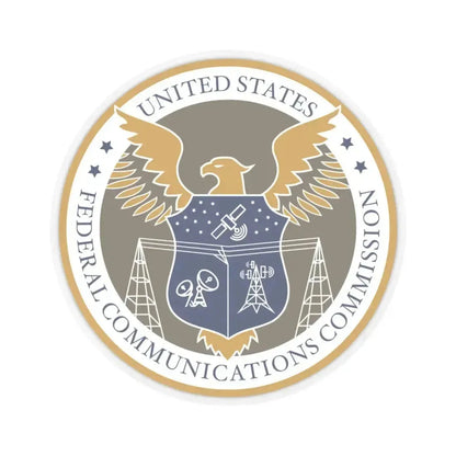 Federal Communications Commission FCC - STICKER Vinyl Kiss-Cut Decal 6 Inch Transparent - The Sticker Space