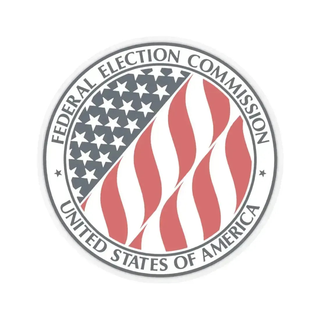 Federal Election Commission - STICKER Vinyl Kiss-Cut Decal 4 Inch Transparent - The Sticker Space