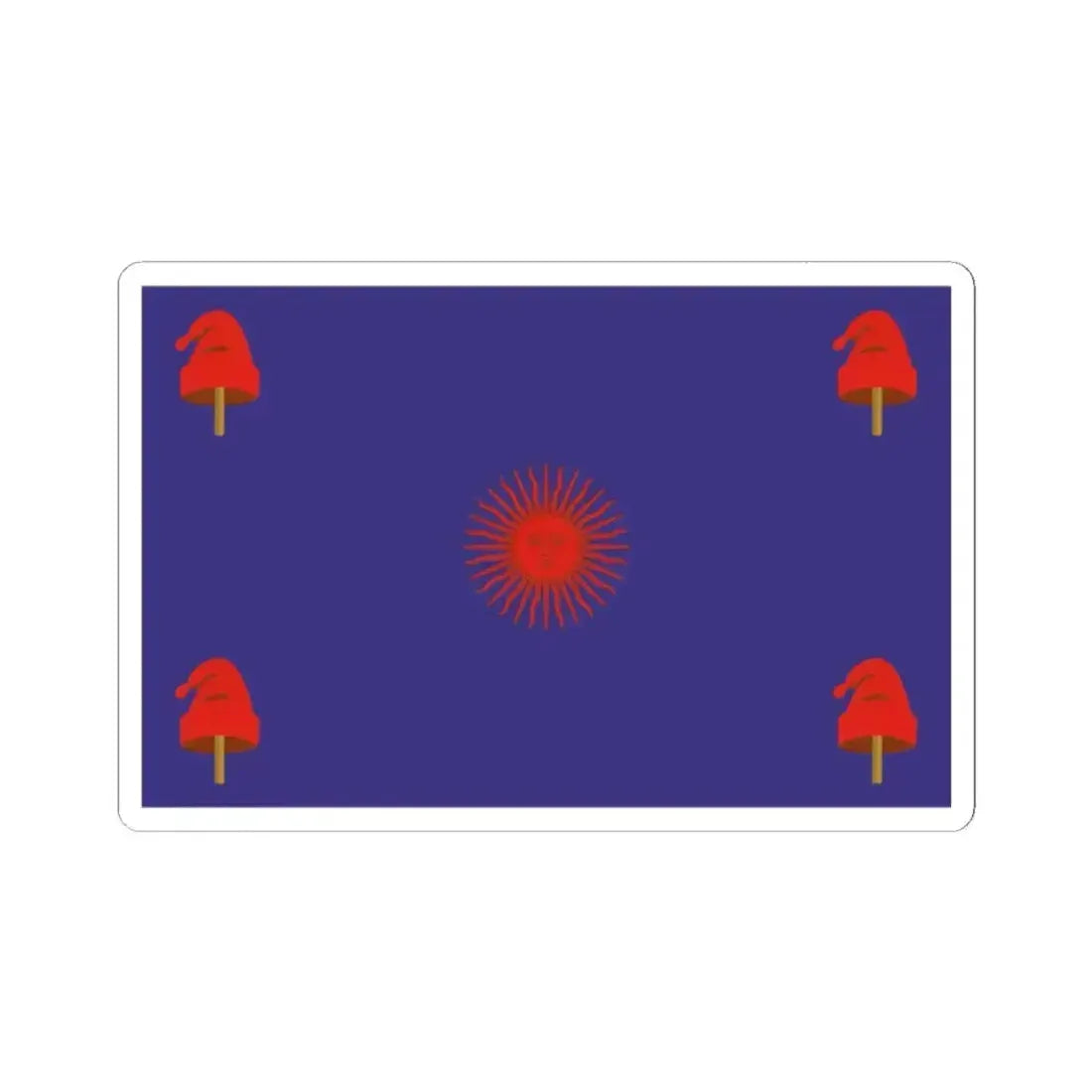 Federal Flag of Buenos Aires (Argentina) STICKER Vinyl Kiss-Cut Decal 2 Inch White - The Sticker Space