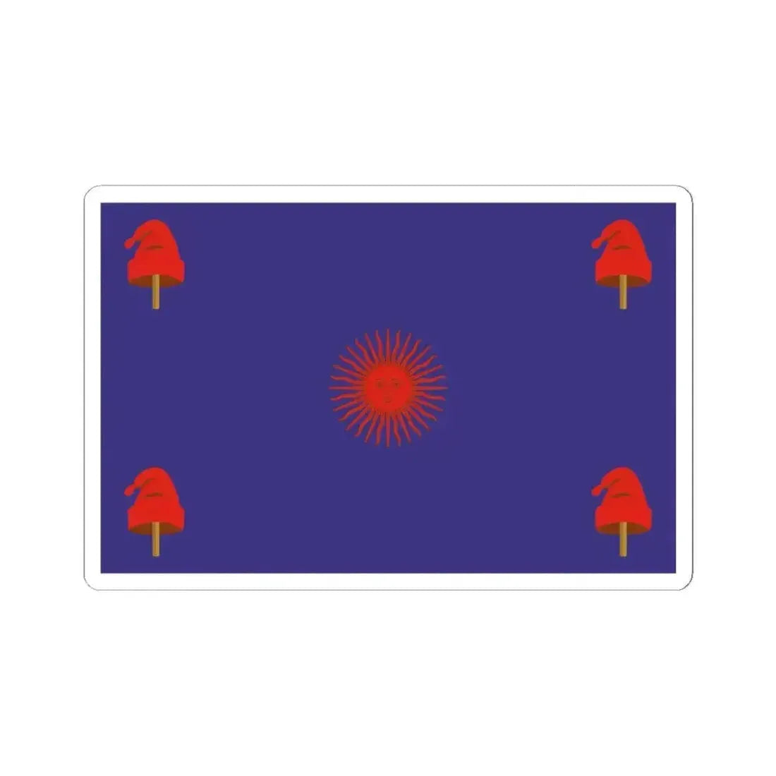 Federal Flag of Buenos Aires (Argentina) STICKER Vinyl Kiss-Cut Decal 4 Inch White - The Sticker Space