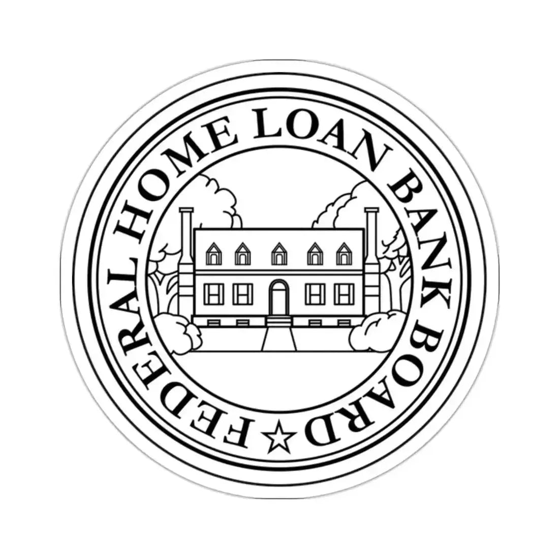 Federal Home Loan Bank Board - STICKER Vinyl Kiss-Cut Decal 2 Inch White - The Sticker Space