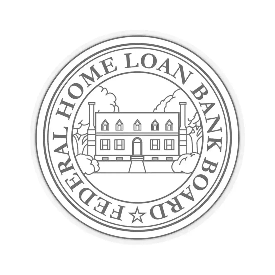 Federal Home Loan Bank Board - STICKER Vinyl Kiss-Cut Decal 6 Inch Transparent - The Sticker Space