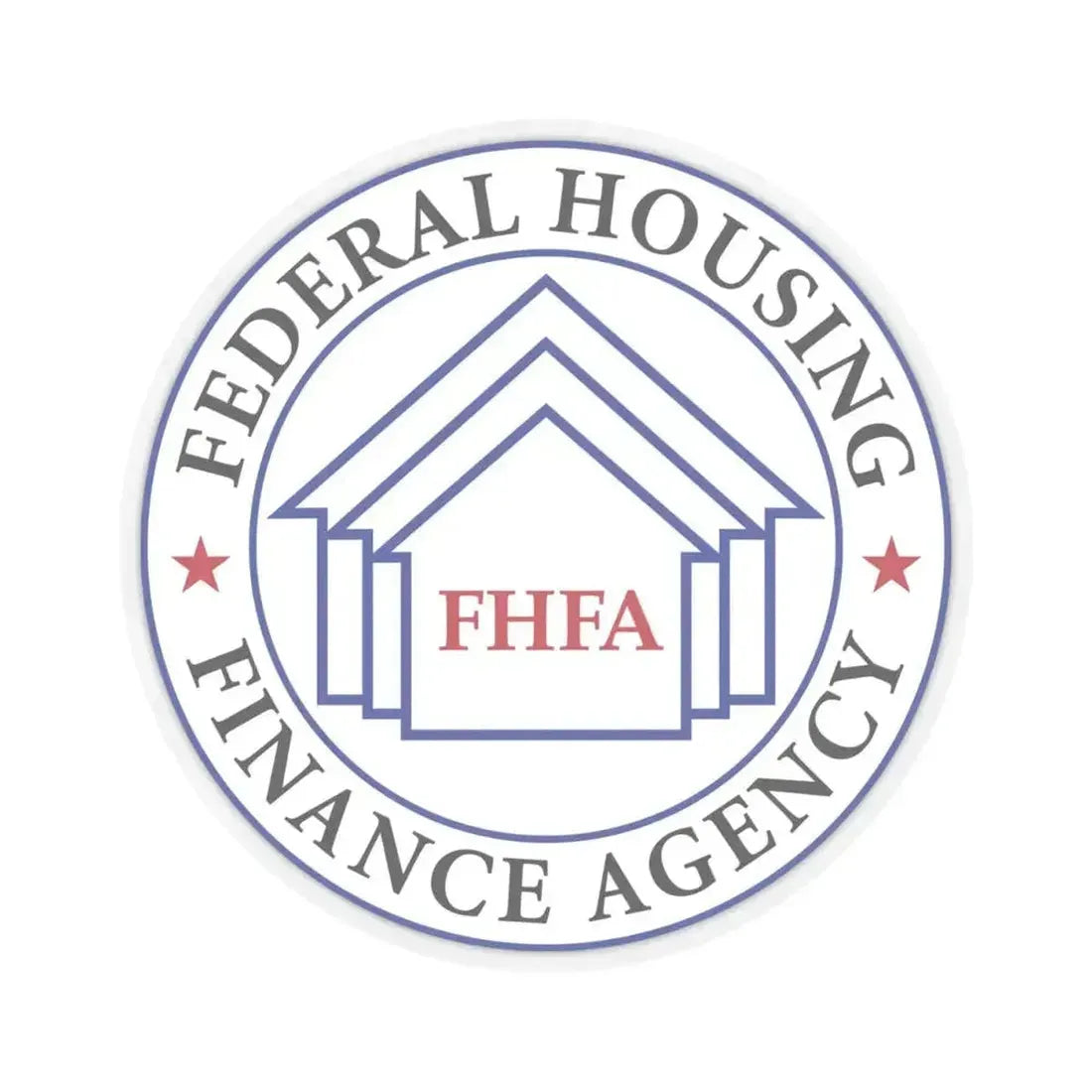 Federal Housing Finance Agency - STICKER Vinyl Kiss-Cut Decal 4 Inch Transparent - The Sticker Space