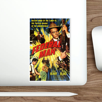 Federal Man 1950 Movie Poster STICKER Vinyl Die-Cut Decal-The Sticker Space