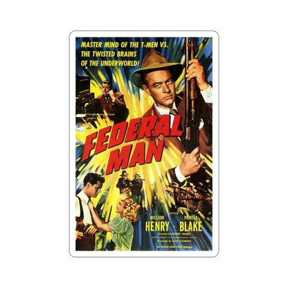 Federal Man 1950 Movie Poster STICKER Vinyl Die-Cut Decal 4 Inch - The Sticker Space
