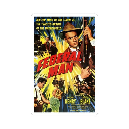Federal Man 1950 Movie Poster STICKER Vinyl Die-Cut Decal 6 Inch - The Sticker Space