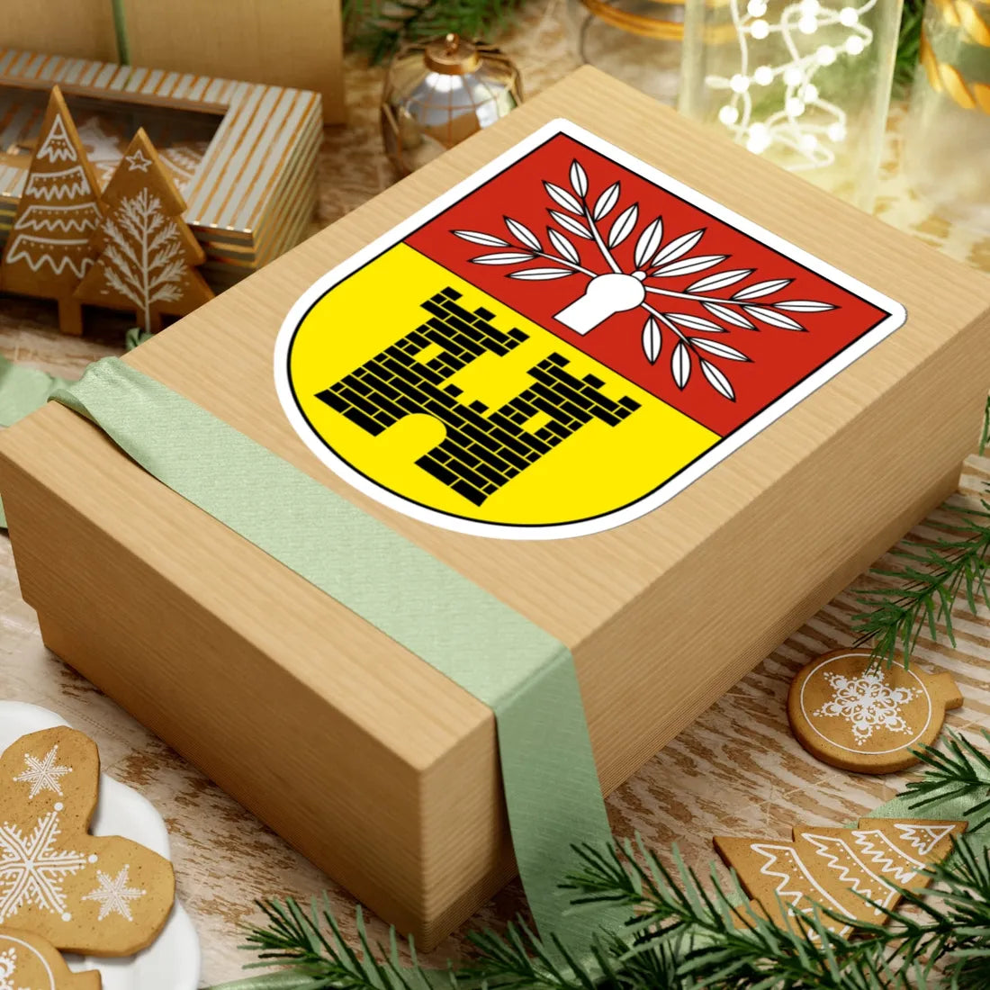 FelbenWellhausen-blazon (Switzerland) (Coat of Arms) STICKER Vinyl Kiss-Cut Decal - The Sticker Space
