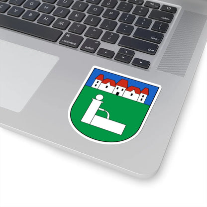FeldbrunnenStNiklaus-blazon (Switzerland) (Coat of Arms) STICKER Vinyl Kiss-Cut Decal - The Sticker Space