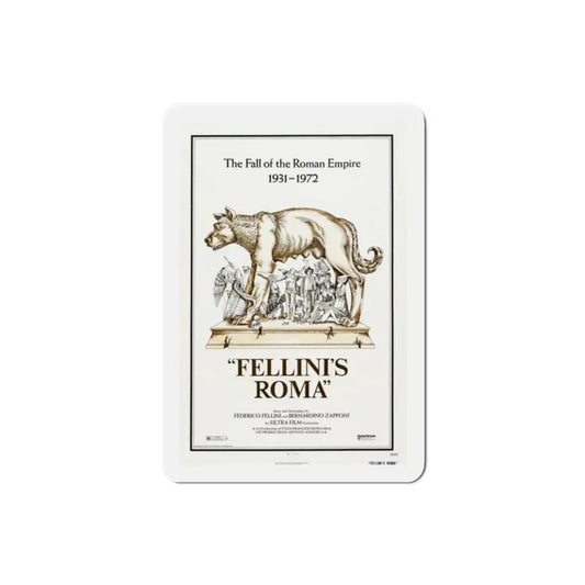 Fellini's Roma 1972 Movie Poster Refrigerator Magnet 2 Inch - The Sticker Space
