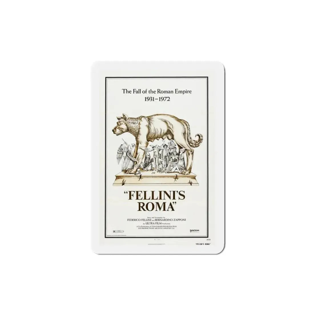 Fellini's Roma 1972 Movie Poster Refrigerator Magnet - The Sticker Space