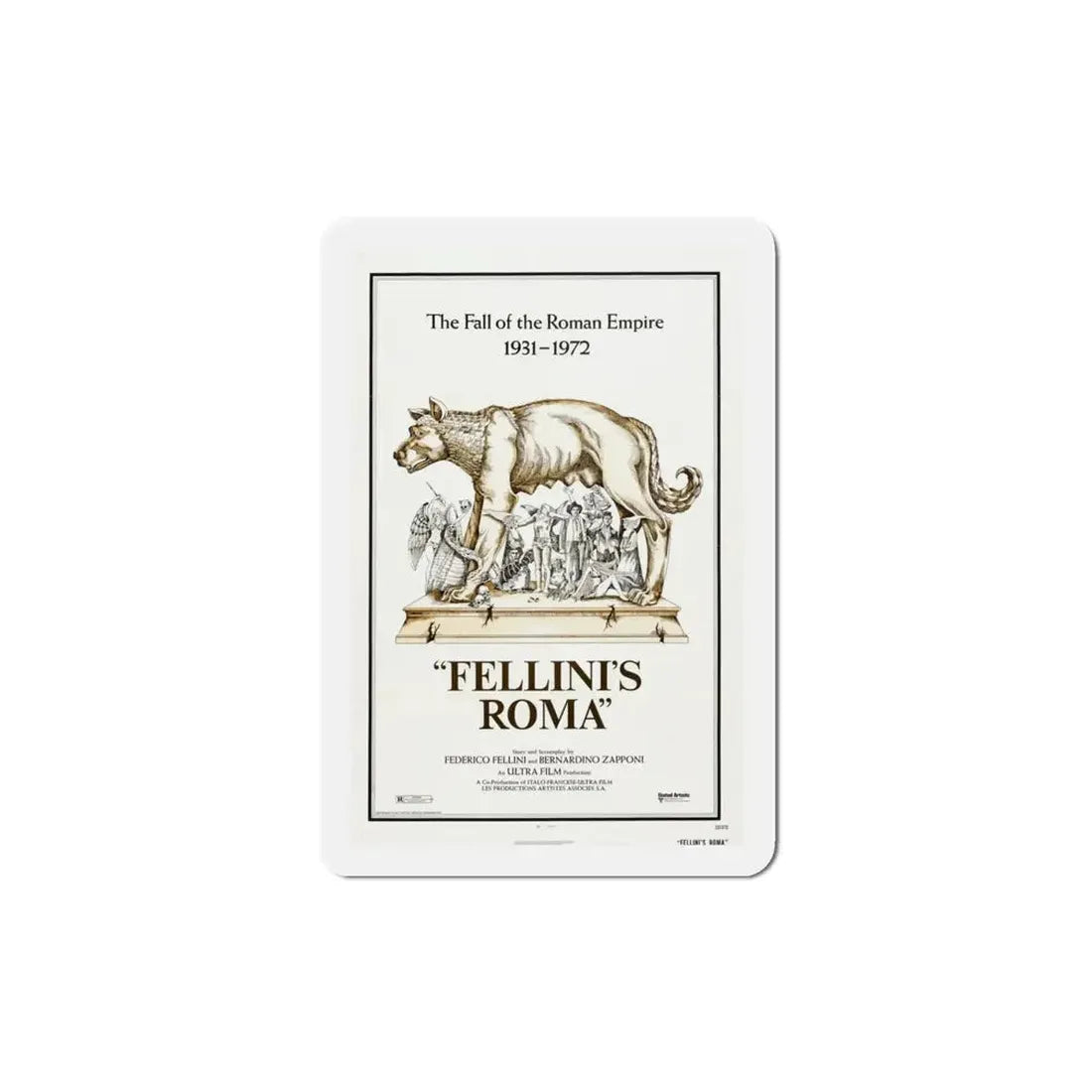 Fellini's Roma 1972 Movie Poster Refrigerator Magnet - The Sticker Space