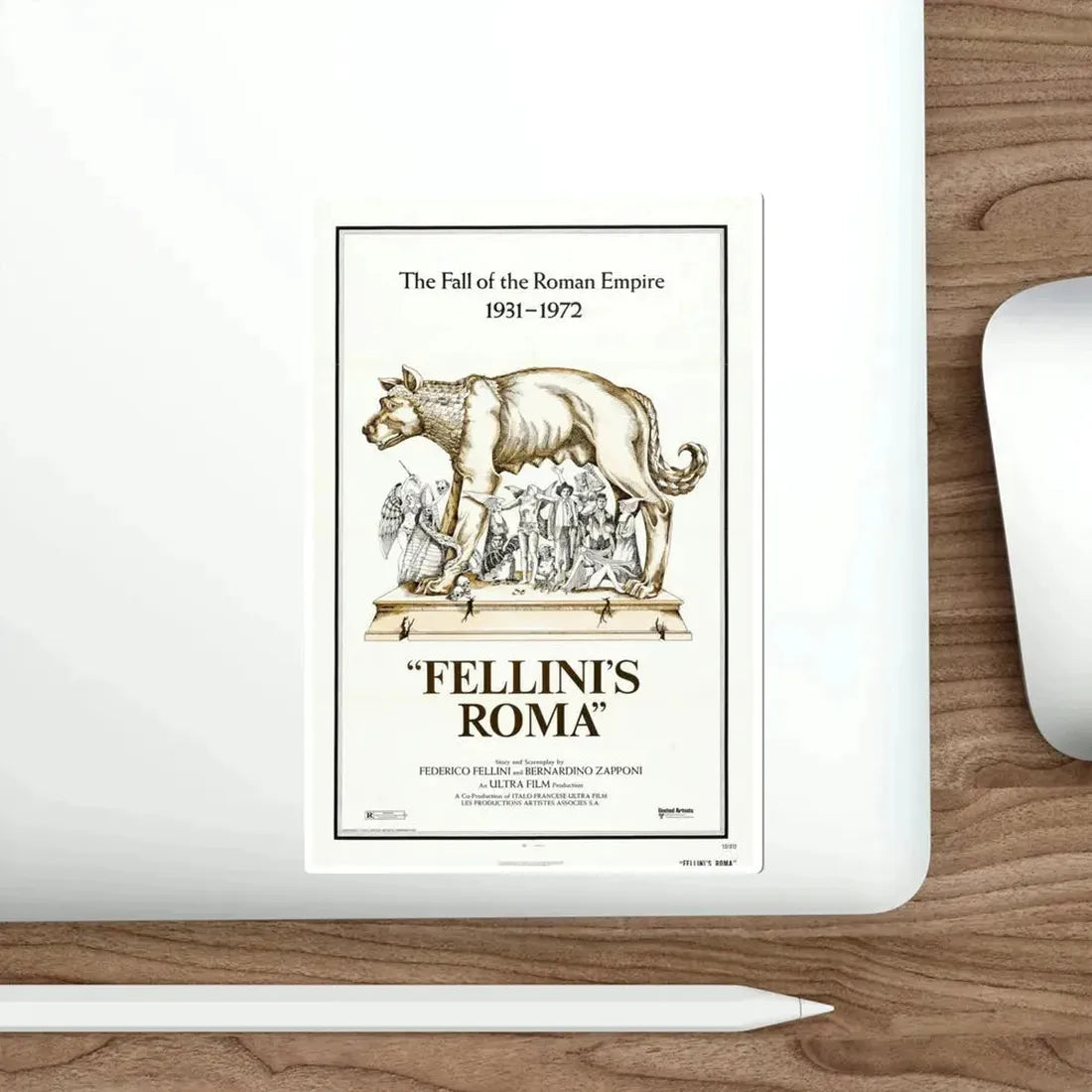 Fellini's Roma 1972 Movie Poster STICKER Vinyl Die-Cut Decal - The Sticker Space