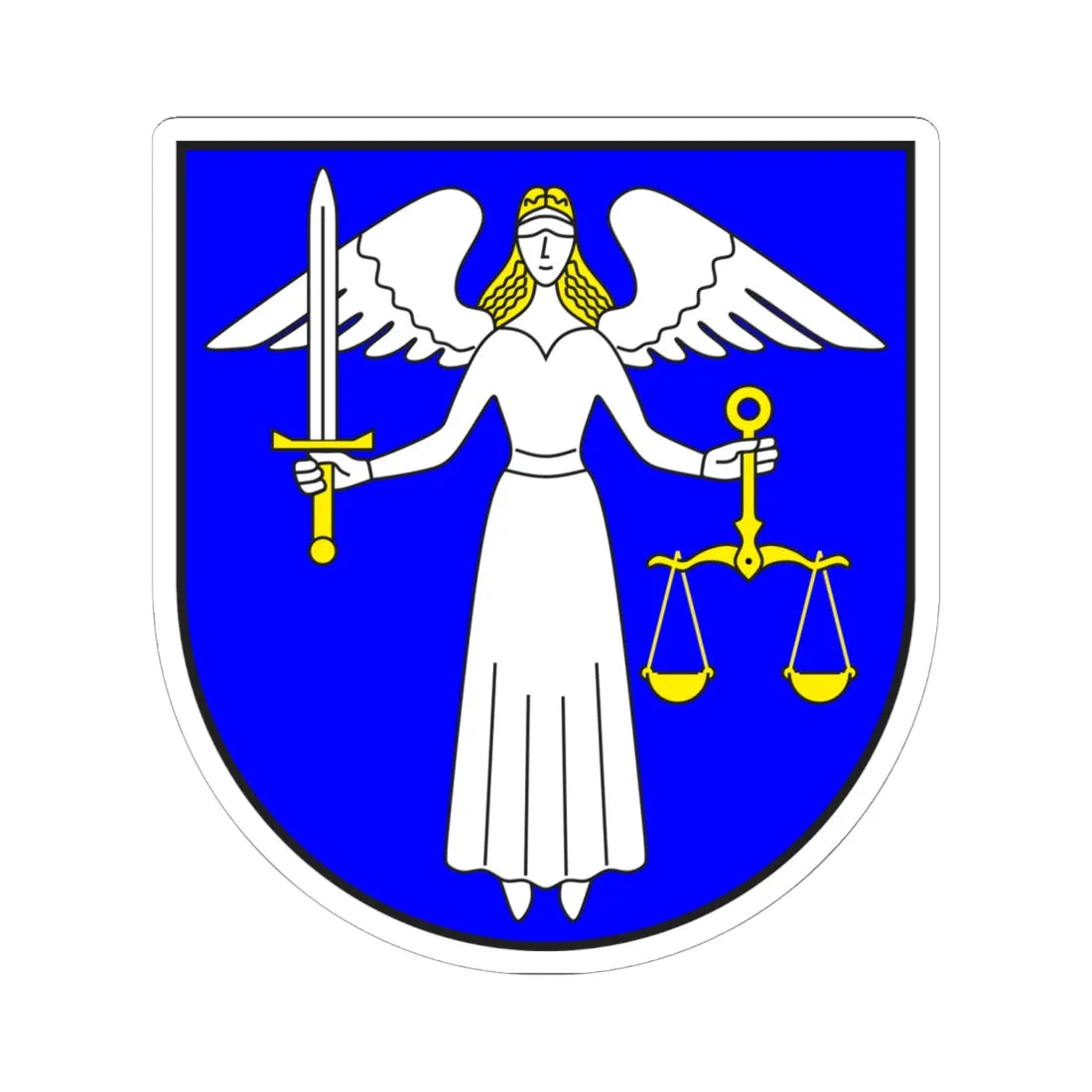 Felsberg wappen (Switzerland) (Coat of Arms) STICKER Vinyl Kiss-Cut Decal 6 Inch White - The Sticker Space