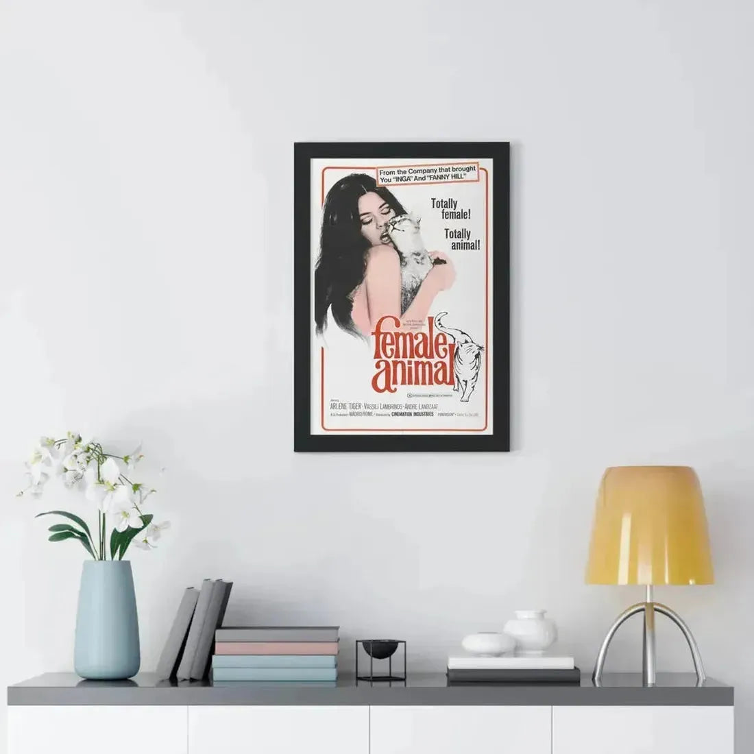 FEMALE ANIMAL 1970 - Framed Movie Poster - The Sticker Space