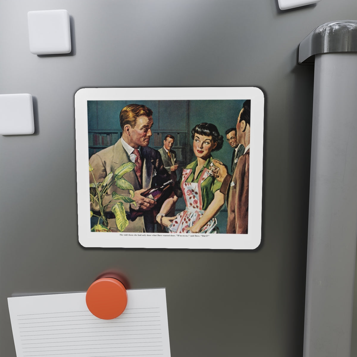 Female Conspiracy of One, 1950 (Magazine Illustration) Refrigerator Magnet-The Sticker Space