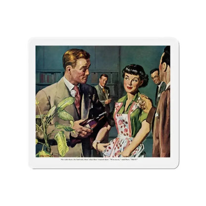 Female Conspiracy of One, 1950 (Magazine Illustration) Refrigerator Magnet - The Sticker Space