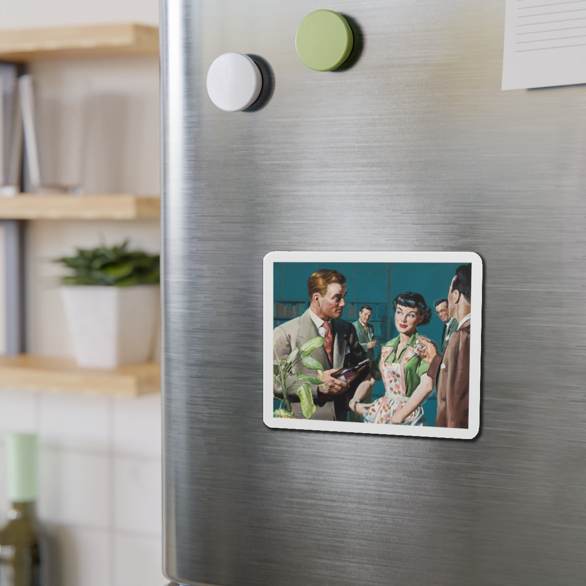 Female Conspiracy, The Saturday Evening Post magazine story illustration (Magazine Illustration) Refrigerator Magnet-The Sticker Space