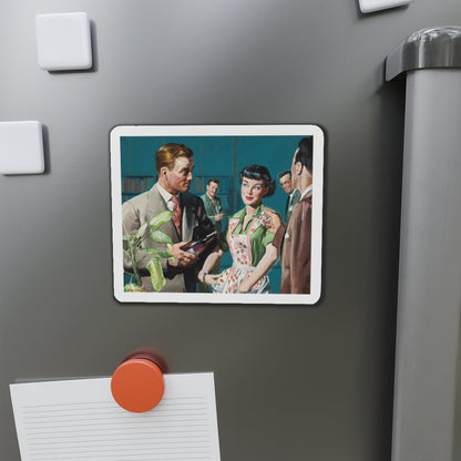 Female Conspiracy, The Saturday Evening Post magazine story illustration (Magazine Illustration) Refrigerator Magnet-The Sticker Space