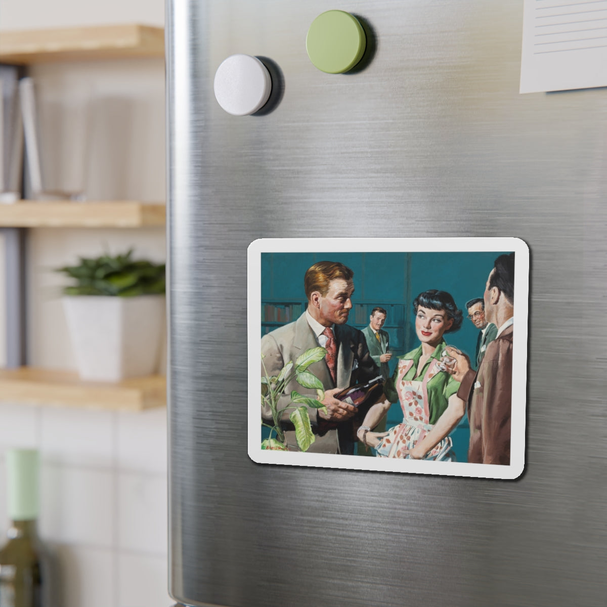 Female Conspiracy, The Saturday Evening Post magazine story illustration (Magazine Illustration) Refrigerator Magnet-The Sticker Space