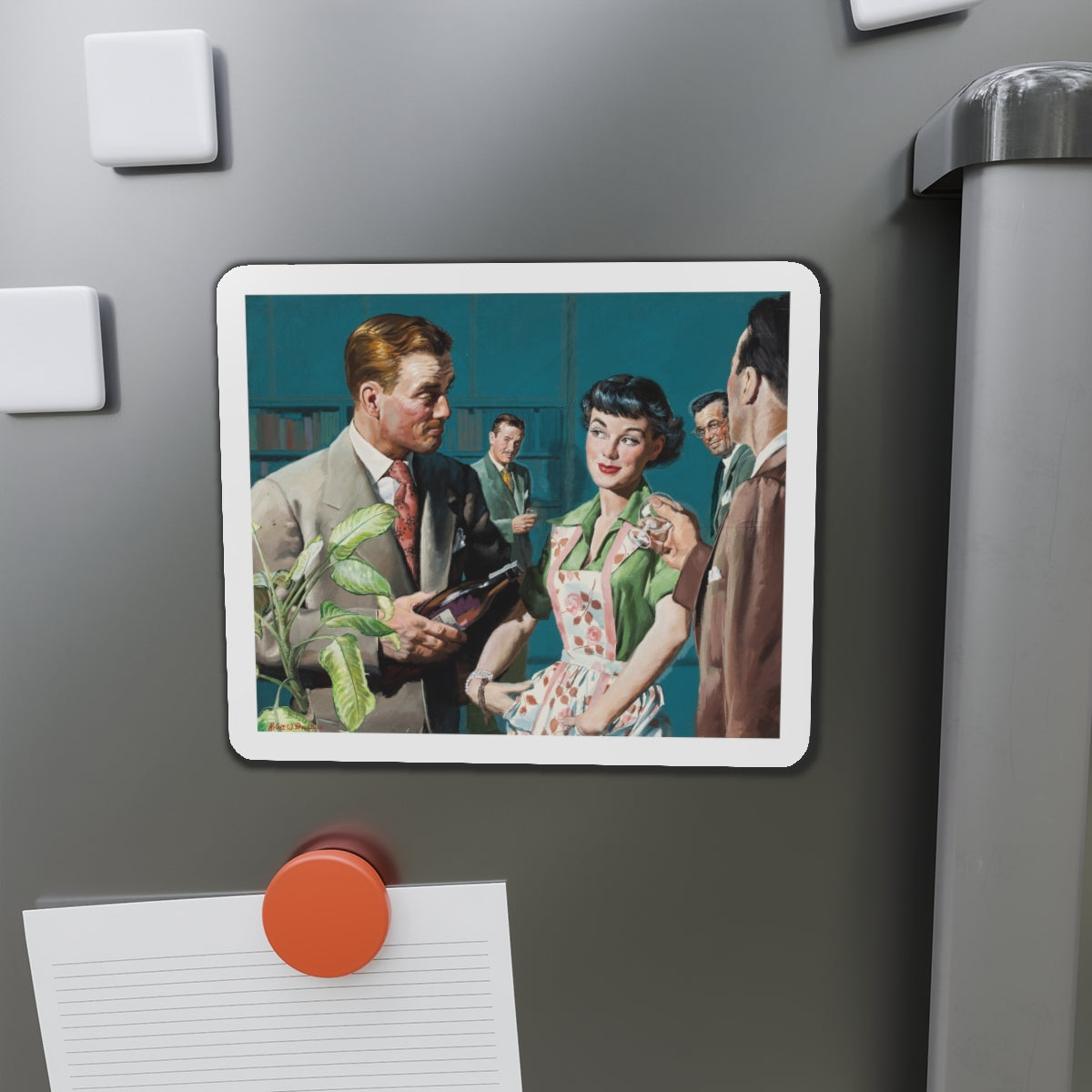 Female Conspiracy, The Saturday Evening Post magazine story illustration (Magazine Illustration) Refrigerator Magnet-The Sticker Space