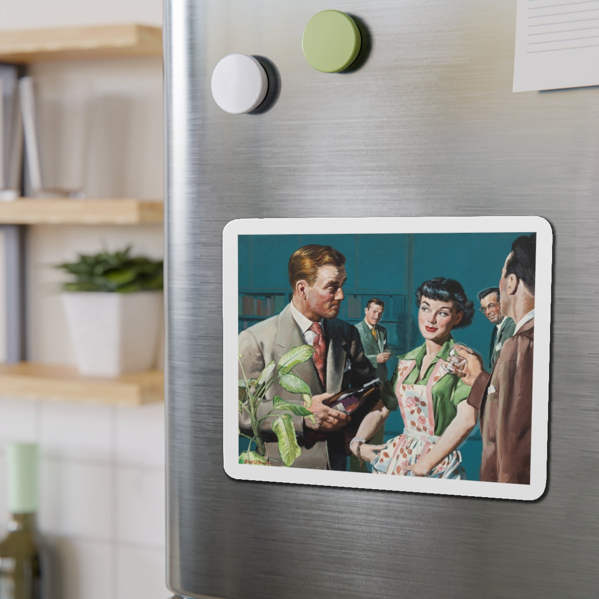 Female Conspiracy, The Saturday Evening Post magazine story illustration (Magazine Illustration) Refrigerator Magnet-The Sticker Space