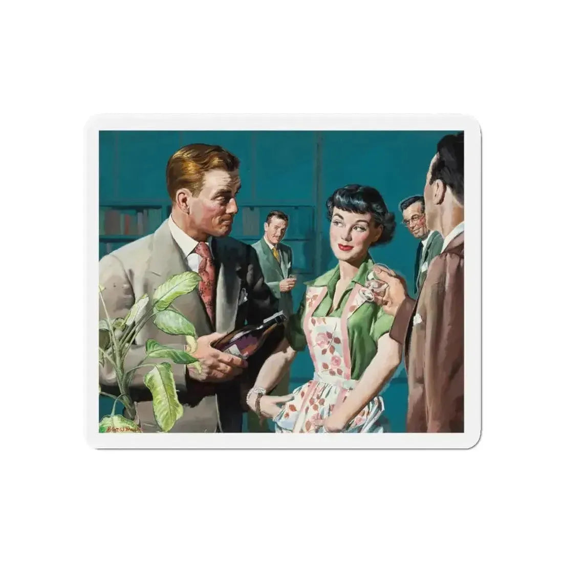 Female Conspiracy, The Saturday Evening Post magazine story illustration (Magazine Illustration) Refrigerator Magnet - The Sticker Space
