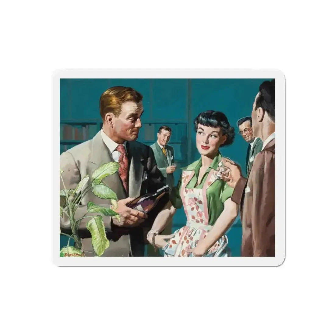 Female Conspiracy, The Saturday Evening Post magazine story illustration (Magazine Illustration) Refrigerator Magnet - The Sticker Space