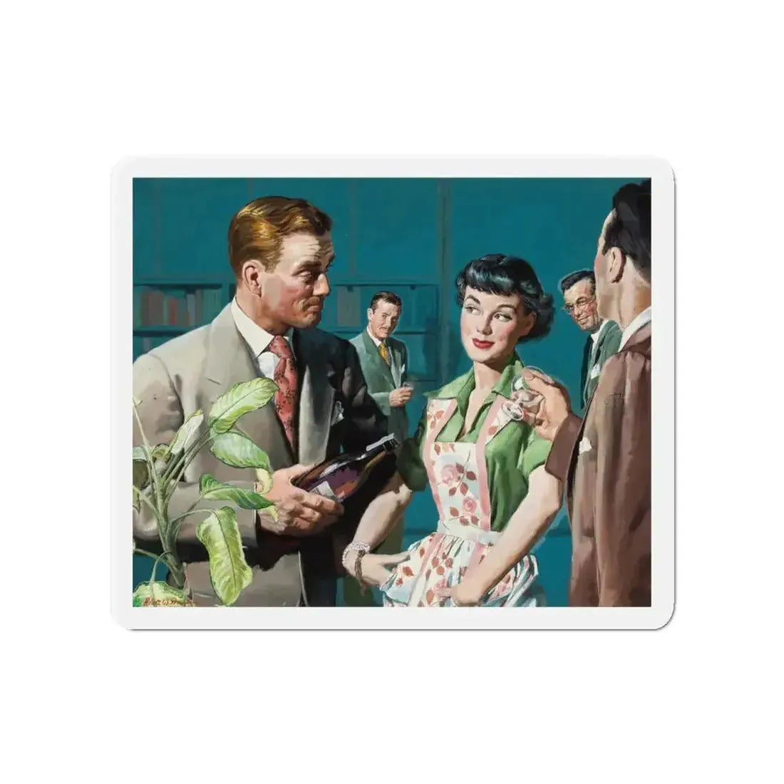 Female Conspiracy, The Saturday Evening Post magazine story illustration (Magazine Illustration) Refrigerator Magnet - The Sticker Space
