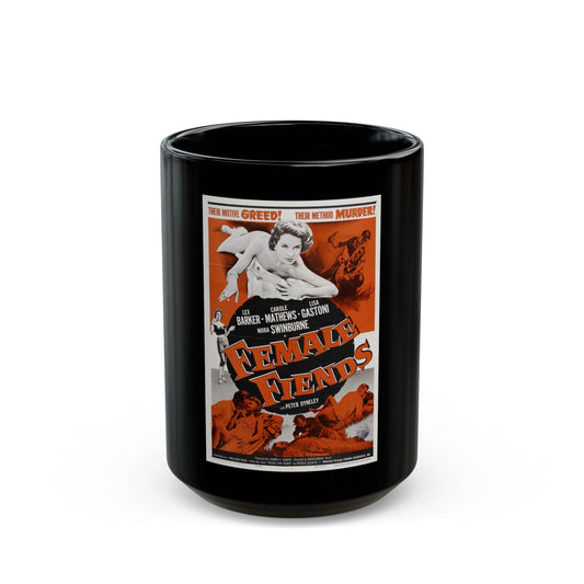 FEMALE FIENDS 1958 Movie Poster - Black Coffee Mug-15oz-The Sticker Space