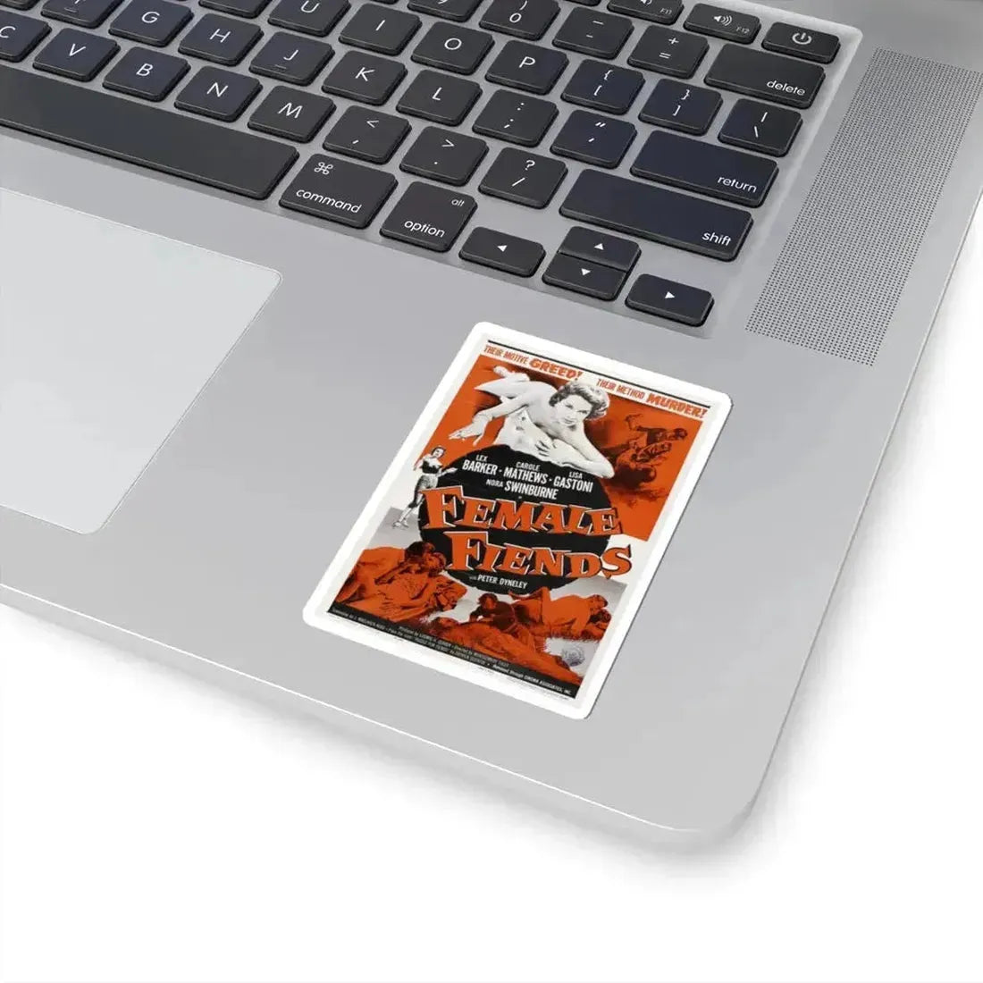 FEMALE FIENDS 1958 Movie Poster - STICKER Vinyl Kiss-Cut Decal - The Sticker Space