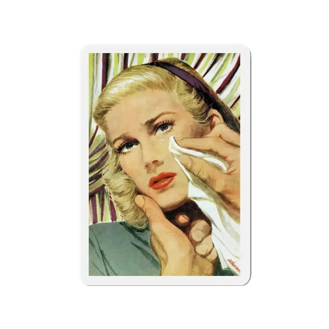 Female, Good Housekeeping, July 1945 (Magazine Illustration) Refrigerator Magnet 2 Inch Die-Cut - The Sticker Space