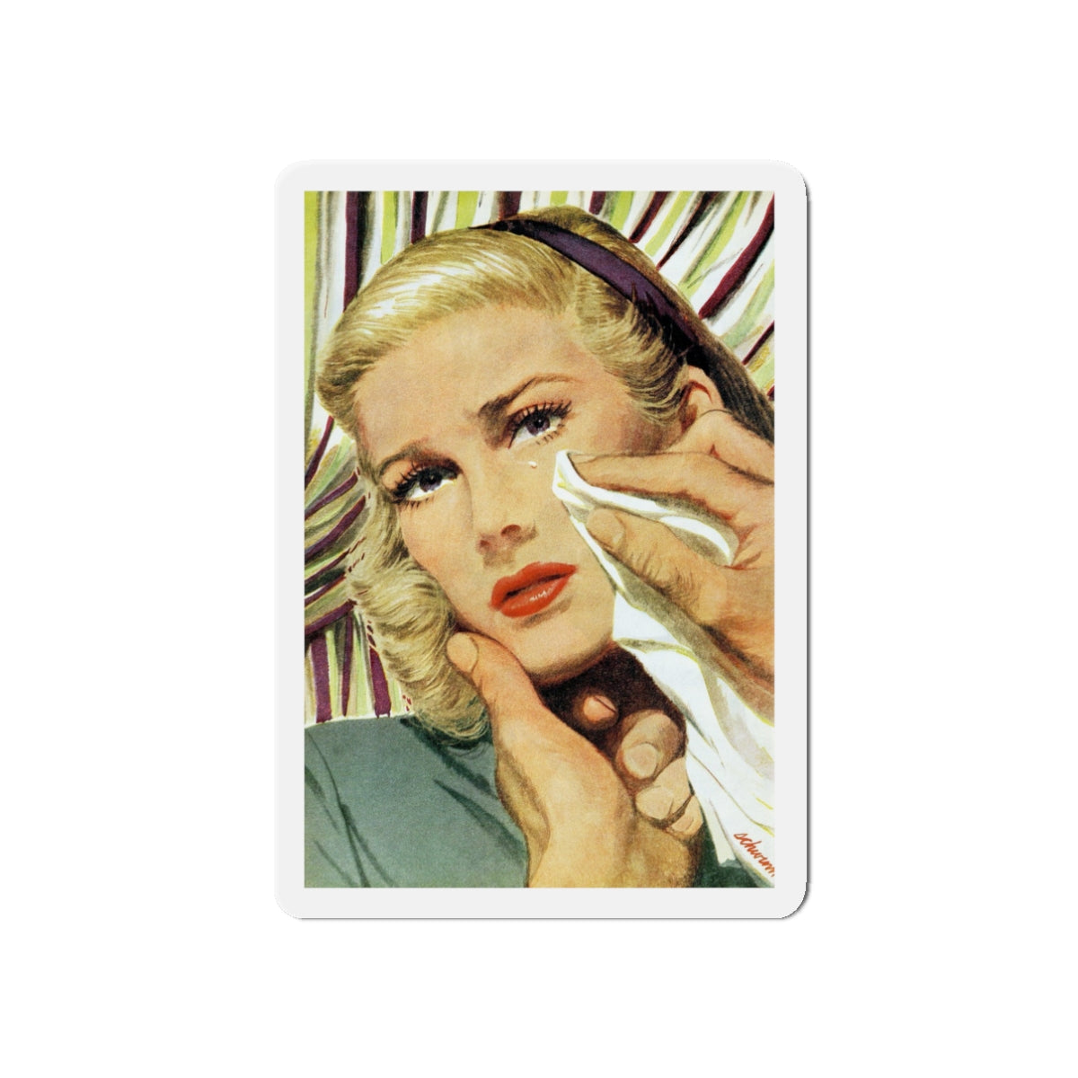 Female, Good Housekeeping, July 1945 (Magazine Illustration) Refrigerator Magnet-3" x 3"-The Sticker Space