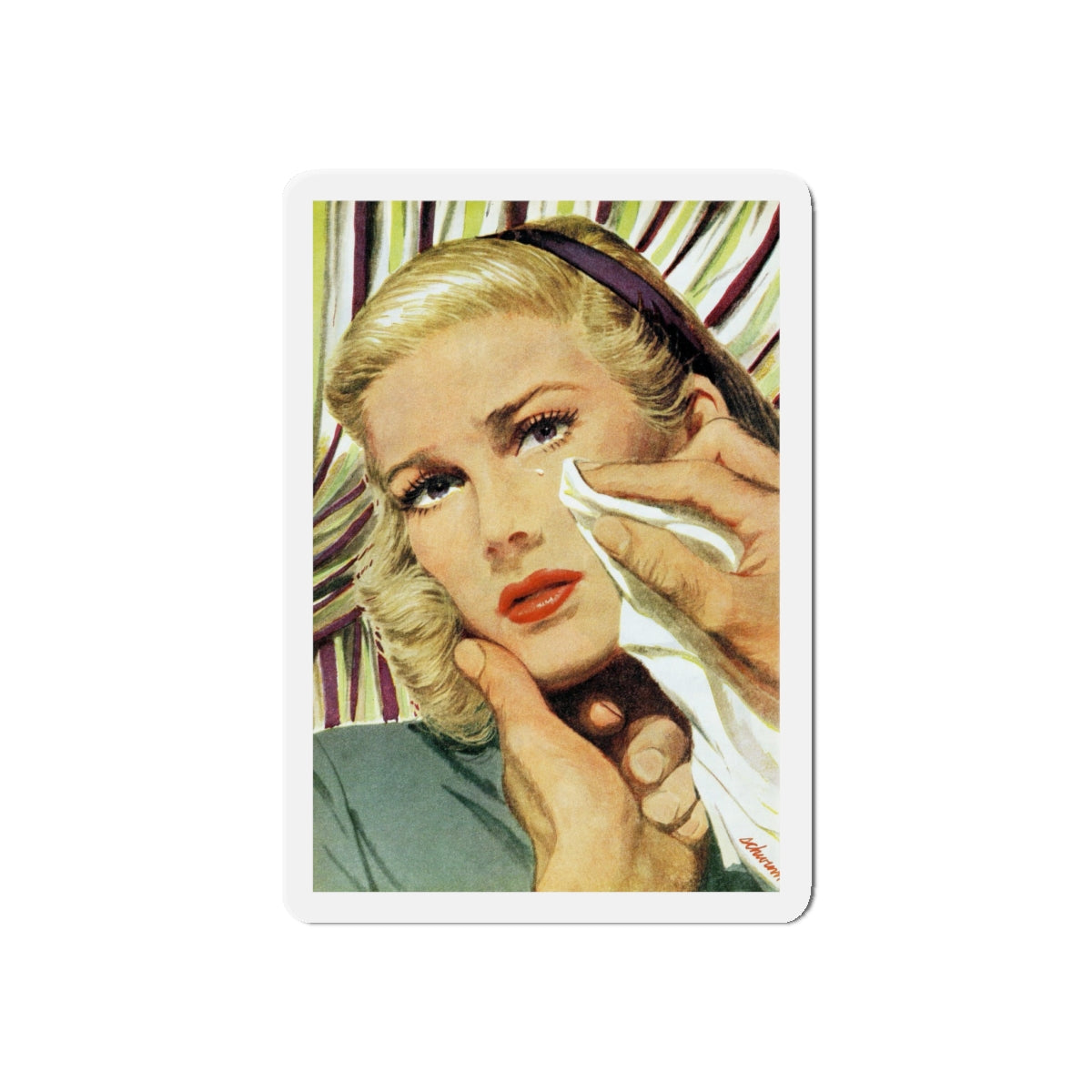 Female, Good Housekeeping, July 1945 (Magazine Illustration) Refrigerator Magnet-4" x 4"-The Sticker Space