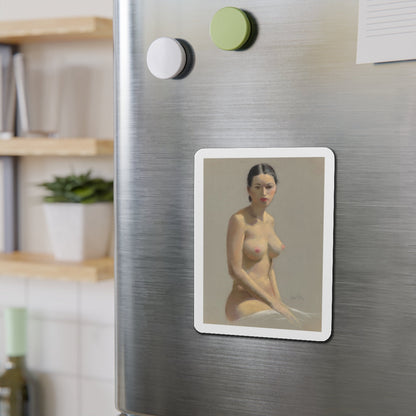 Female Nude (Magazine Illustration) Refrigerator Magnet-The Sticker Space