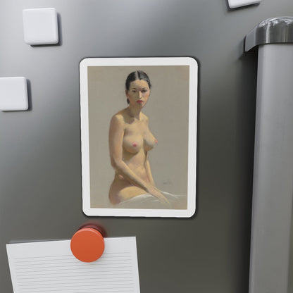 Female Nude (Magazine Illustration) Refrigerator Magnet-The Sticker Space