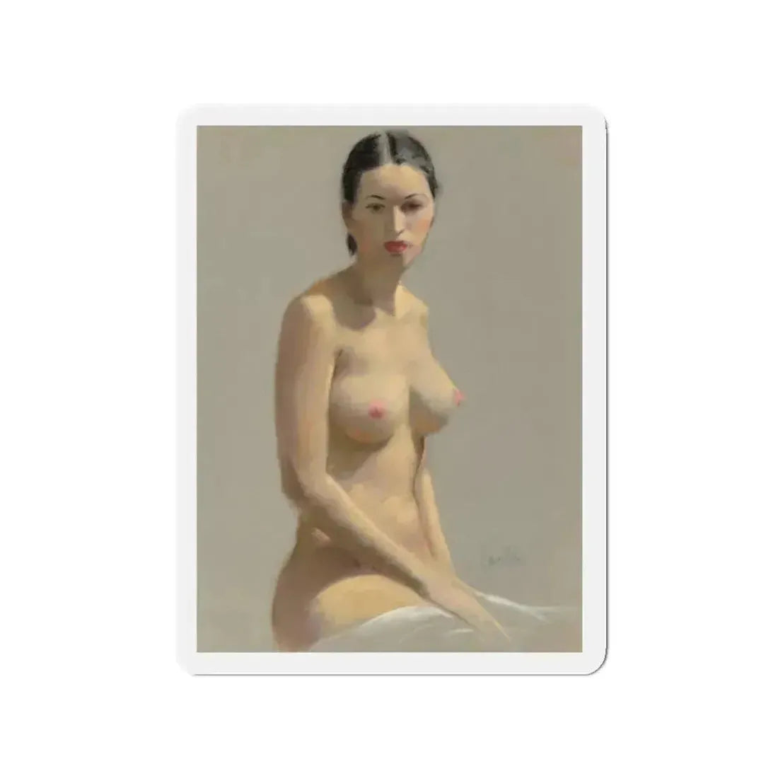 Female Nude (Magazine Illustration) Refrigerator Magnet 2 Inch Die-Cut - The Sticker Space